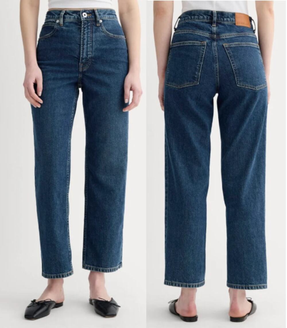 NWT Everlane The Way-High Denim Striaght Leg Jeans 2.0 Dark Indigo Women's 27